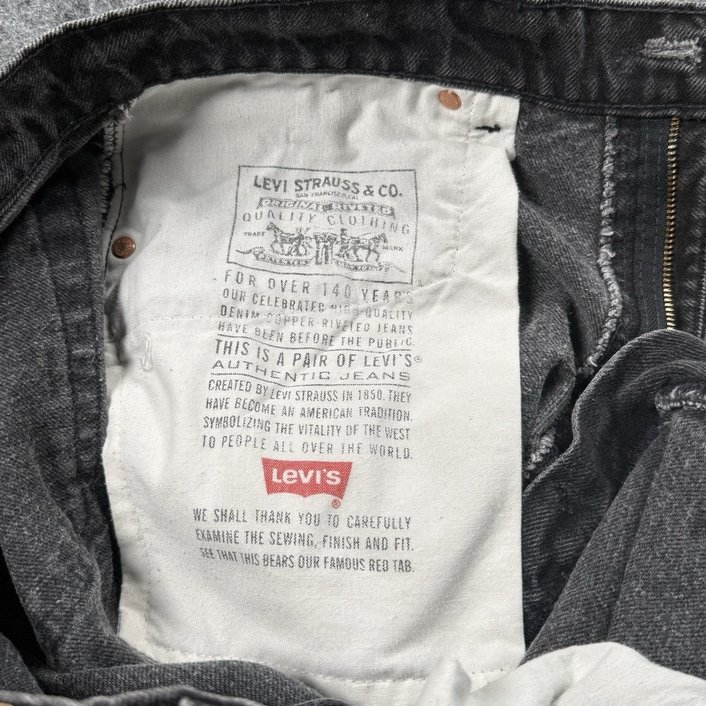 Vintage 1994 Levis 550 Jeans Mens 38x30 Black Relaxed Tapered USA Denim - Picture 10 of 13
